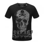 manches courtes t-shirt philipp plein prix bas qp99133 skull limited edition